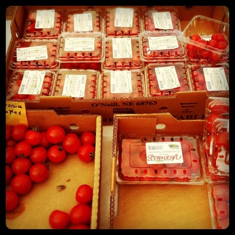 flavorino tomatoes at farmer's market