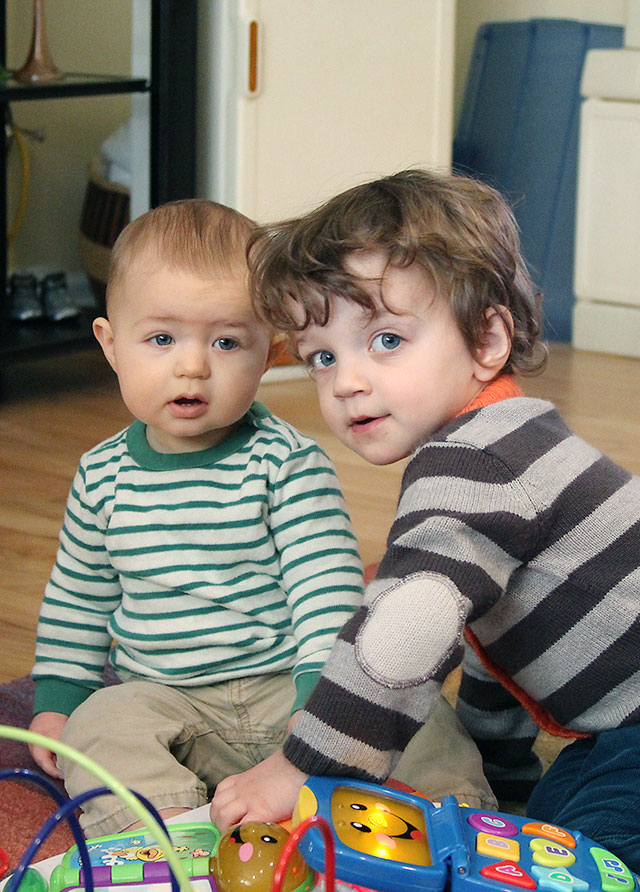two adorable little boys
