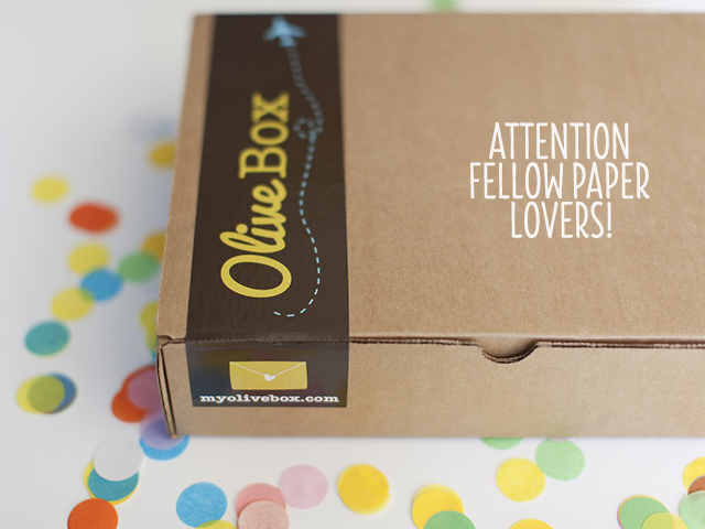 OliveBox Monthly Subscription Service for Paper Lovers bunnyanddolly.com
