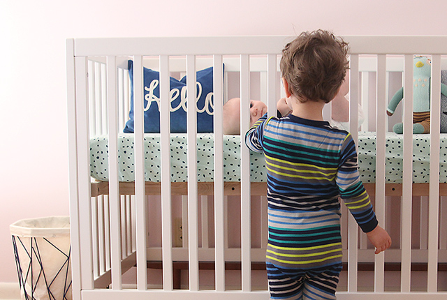 crib in nursery