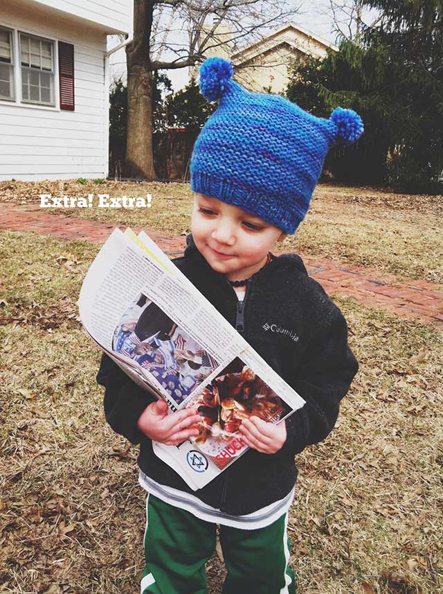 Extra! Extra! Read all about it... bunnyanddolly.com #toddler #newspaper #mail