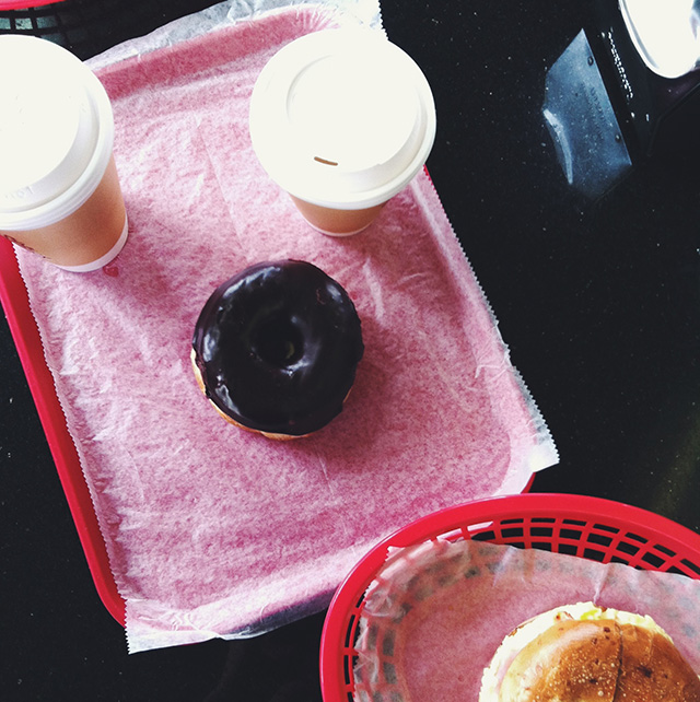 coffee and doughnut on www.bunnyanddolly.com
