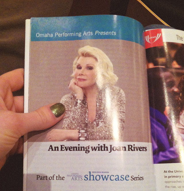 Joan Rivers - Omaha Performing Arts bunnyanddolly.com