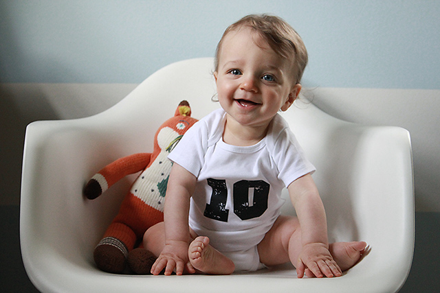 monthly baby photo - ten months old