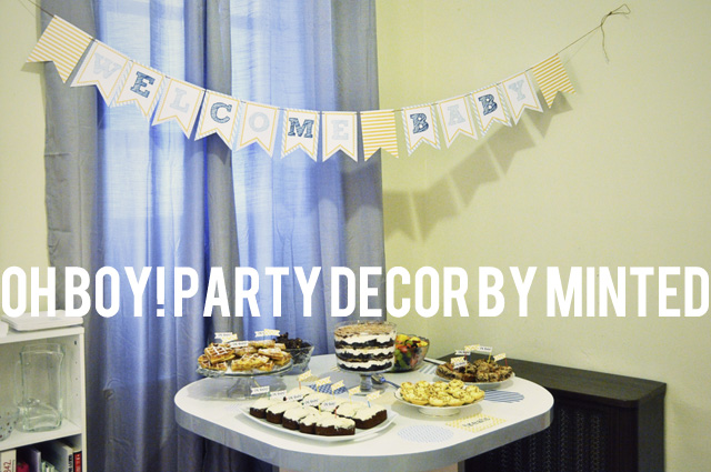 Oh Boy party decor by Minted www.bunnyanddolly.com