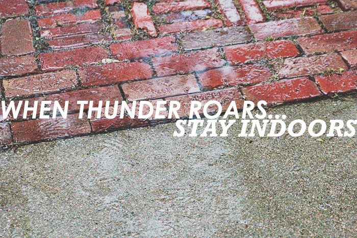 when thunder roars, stay indoors on www.bunnyanddolly.com