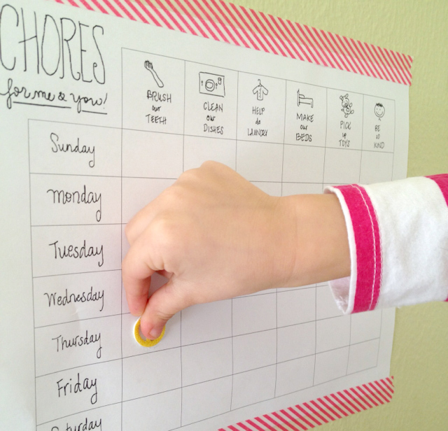 printable toddler chore chart