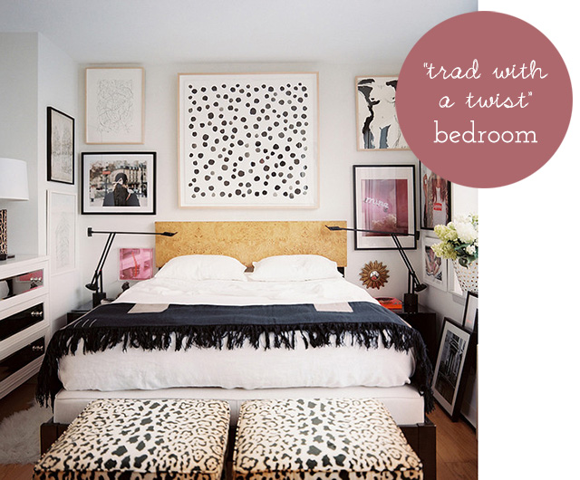 trad with a twist bedroom