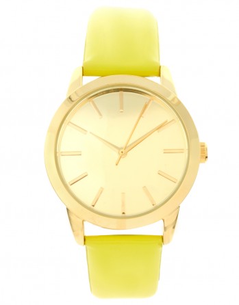 yellow and gold watch