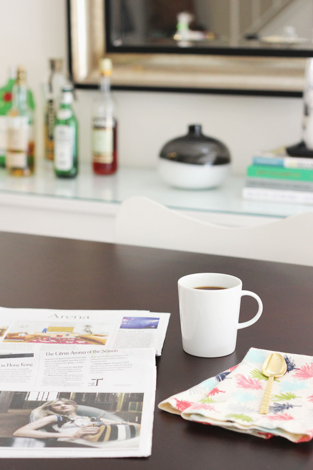 My ideal morning includes the New York Times newspaper and a honey cinnamon latte | A Girl Named PJ