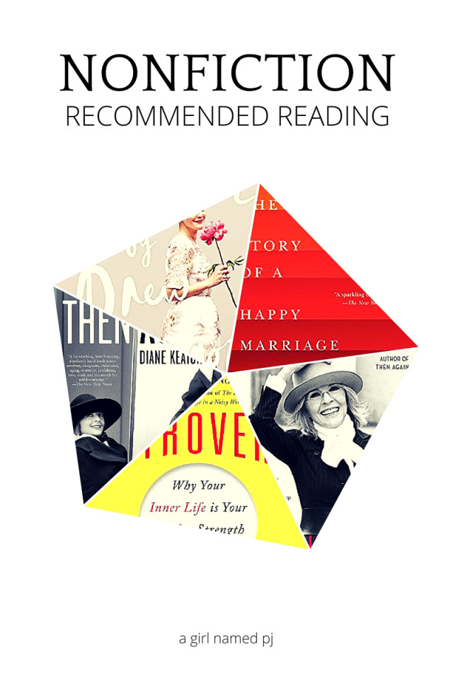 5 nonfiction books to read this spring. Recommend reading list from A Girl Named PJ, including memoirs and a self-help book.