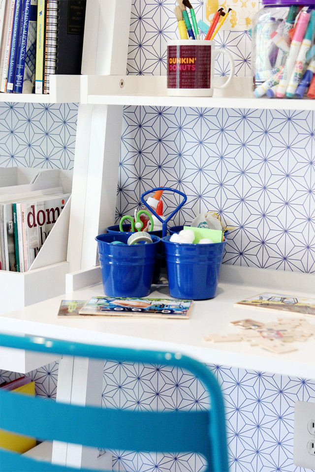 Share a workspace with your child? Here are 5 ways to upgrade your home office on A Girl Named PJ.
