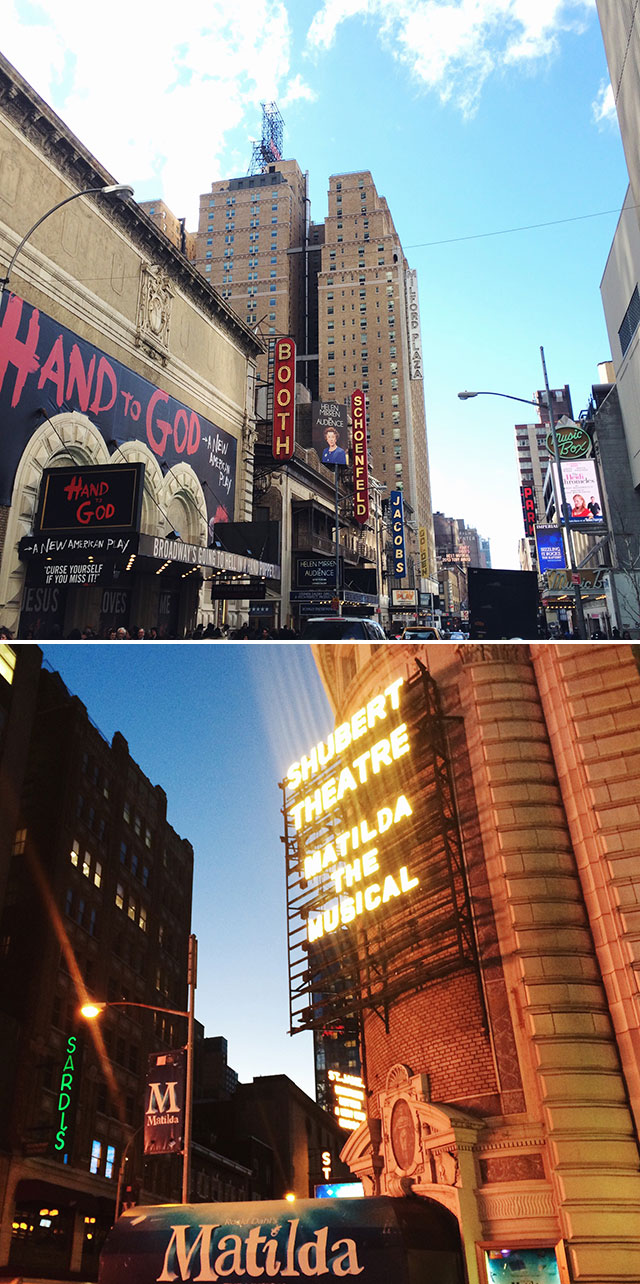 Schubert Alley Broadway shows from A Girl Named PJ