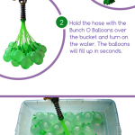 100 water balloons in 1 minute