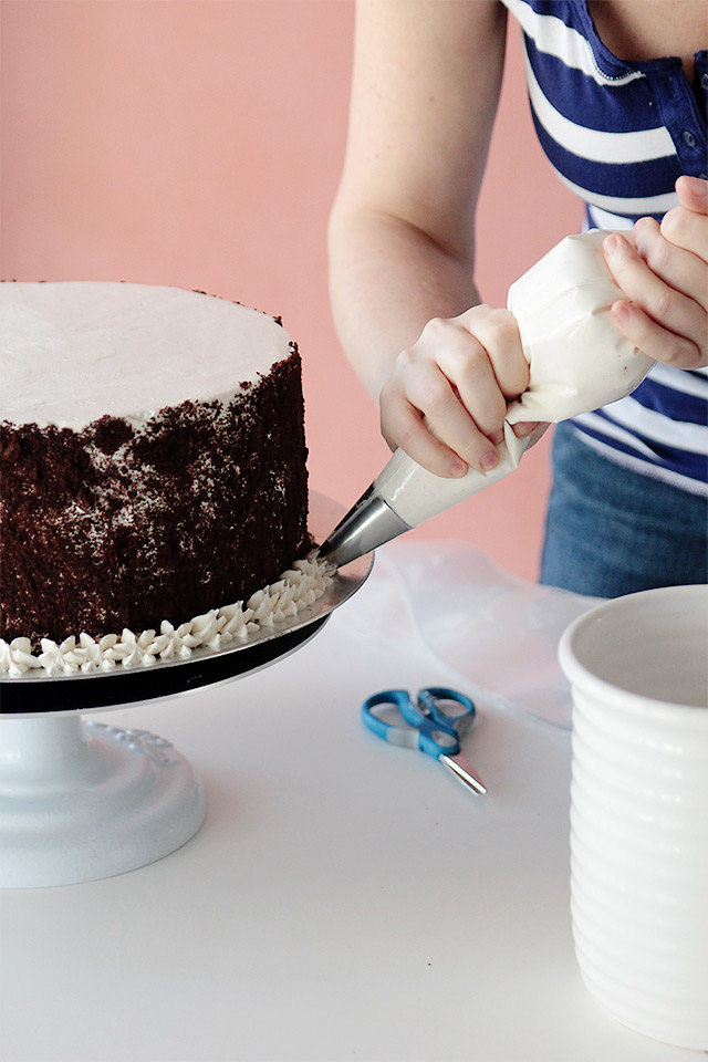 How to Frost a Cake Like a Pro with Decorative Icing on A Girl Named PJ