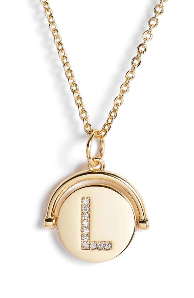 Lulu dk spinning initial necklace