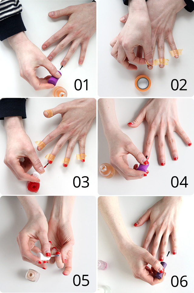 DIY color block manicure | A Girl Named PJ