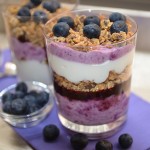 Mixed berry and granola parfaits