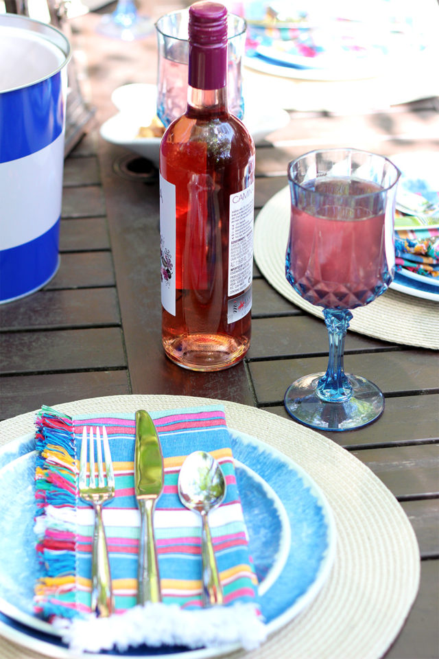 Yes Way Rosé: A Surf Style table setting for an outdoor dinner party with Pier 1 on A Girl Named PJ Yes Way Rosé: A Surf Style table setting for an outdoor dinner party with Pier 1 on A Girl Named PJ